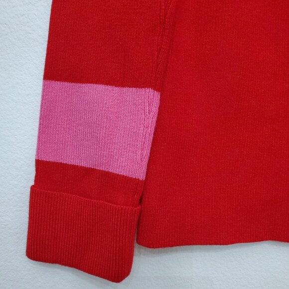 Tuckernuck Hyacinth House Red and Pink Colorblock Remi Turtleneck Size Small - Picture 3 of 13